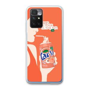 CaseCompany Peach please!: Xiaomi Redmi 10 Transparant Hoesje