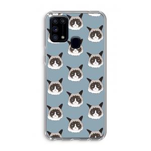 CaseCompany It's a Purrr Case: Samsung Galaxy M31 Transparant Hoesje