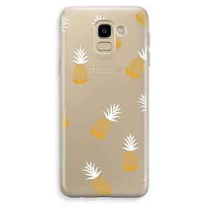 CaseCompany Ananasjes: Samsung Galaxy J6 (2018) Transparant Hoesje