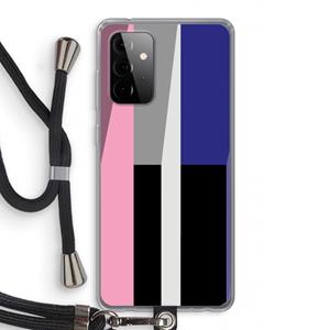 CaseCompany Gestalte 4: Samsung Galaxy A72 5G Transparant Hoesje met koord
