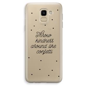 CaseCompany Confetti: Samsung Galaxy J6 (2018) Transparant Hoesje