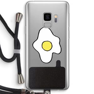 CaseCompany Spiegelei: Samsung Galaxy S9 Transparant Hoesje met koord