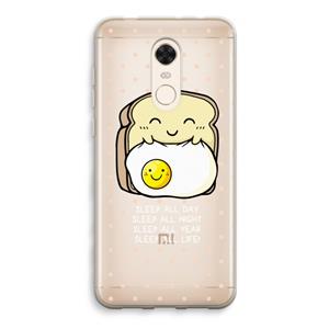 CaseCompany Sleep All Day: Xiaomi Redmi 5 Transparant Hoesje
