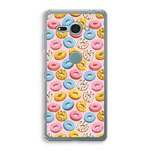 CaseCompany Pink donuts: Sony Xperia XZ2 Compact Transparant Hoesje
