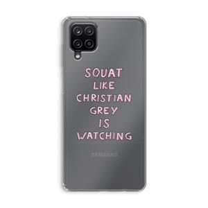 CaseCompany Christian Grey: Samsung Galaxy A12 Transparant Hoesje