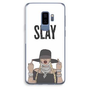 CaseCompany Slay All Day: Samsung Galaxy S9 Plus Transparant Hoesje