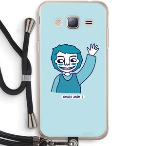CaseCompany Zwaai: Samsung Galaxy J3 (2016) Transparant Hoesje met koord