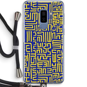 CaseCompany Majorelle Blue Print: Samsung Galaxy S9 Plus Transparant Hoesje met koord