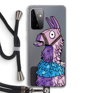 CaseCompany Lama: Samsung Galaxy A72 5G Transparant Hoesje met koord