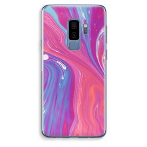 CaseCompany Paarse stroom: Samsung Galaxy S9 Plus Transparant Hoesje