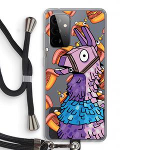 CaseCompany Loot Burger: Samsung Galaxy A72 5G Transparant Hoesje met koord