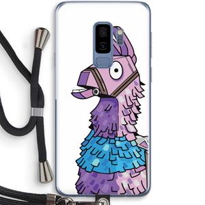 CaseCompany Lama: Samsung Galaxy S9 Plus Transparant Hoesje met koord