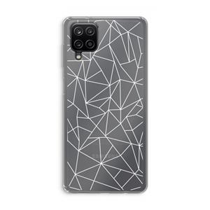 CaseCompany Geometrische lijnen wit: Samsung Galaxy A12 Transparant Hoesje