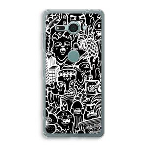 CaseCompany Vexx Black Mixtape: Sony Xperia XZ2 Compact Transparant Hoesje