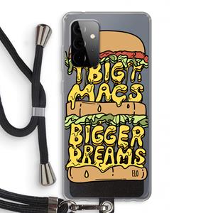 CaseCompany Big Macs Bigger Dreams: Samsung Galaxy A72 5G Transparant Hoesje met koord