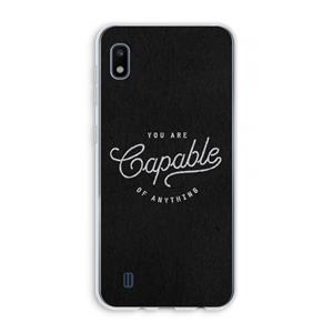 CaseCompany Capable: Samsung Galaxy A10 Transparant Hoesje