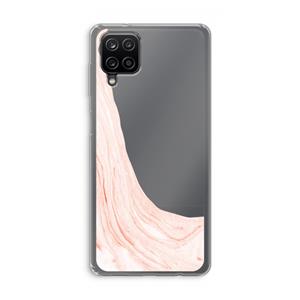 CaseCompany Peach bath: Samsung Galaxy A12 Transparant Hoesje