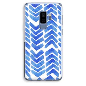 CaseCompany Blauwe pijlen: Samsung Galaxy S9 Plus Transparant Hoesje