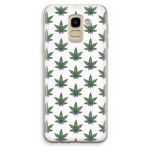 CaseCompany Weed: Samsung Galaxy J6 (2018) Transparant Hoesje