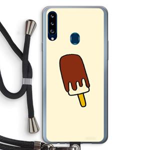 CaseCompany Frisco: Samsung Galaxy A20s Transparant Hoesje met koord