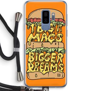 CaseCompany Big Macs Bigger Dreams: Samsung Galaxy S9 Plus Transparant Hoesje met koord