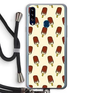 CaseCompany Yummy: Samsung Galaxy A20s Transparant Hoesje met koord