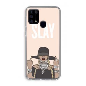 CaseCompany Slay All Day: Samsung Galaxy M31 Transparant Hoesje