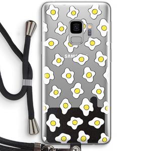 CaseCompany Spiegeleitjes: Samsung Galaxy S9 Transparant Hoesje met koord