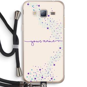 CaseCompany Sterren: Samsung Galaxy J3 (2016) Transparant Hoesje met koord