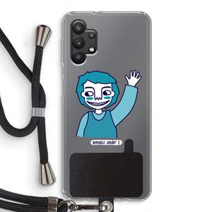 CaseCompany Zwaai: Samsung Galaxy A32 5G Transparant Hoesje met koord