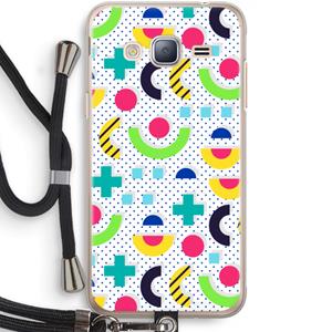 CaseCompany 8-bit N°1: Samsung Galaxy J3 (2016) Transparant Hoesje met koord