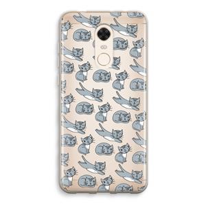 CaseCompany Poezen: Xiaomi Redmi 5 Transparant Hoesje