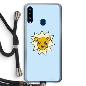 CaseCompany Kleine leeuw: Samsung Galaxy A20s Transparant Hoesje met koord