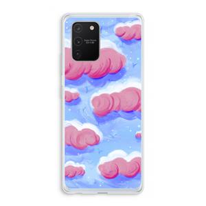 CaseCompany Roze wolken met vogels: Samsung Galaxy S10 Lite Transparant Hoesje