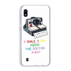 CaseCompany Smile: Samsung Galaxy A10 Transparant Hoesje