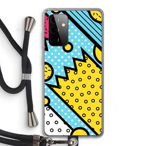 CaseCompany Pop Art #1: Samsung Galaxy A72 5G Transparant Hoesje met koord