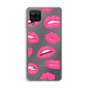 CaseCompany Bite my lip: Samsung Galaxy A12 Transparant Hoesje