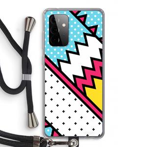 CaseCompany Pop Art #2: Samsung Galaxy A72 5G Transparant Hoesje met koord