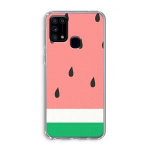 CaseCompany Watermeloen: Samsung Galaxy M31 Transparant Hoesje