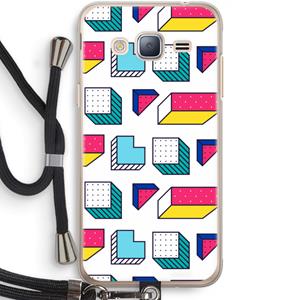 CaseCompany 8-bit N°7: Samsung Galaxy J3 (2016) Transparant Hoesje met koord