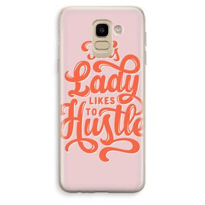 CaseCompany Hustle Lady: Samsung Galaxy J6 (2018) Transparant Hoesje