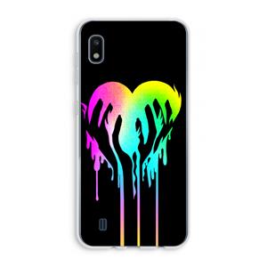 CaseCompany Hold My Heart: Samsung Galaxy A10 Transparant Hoesje