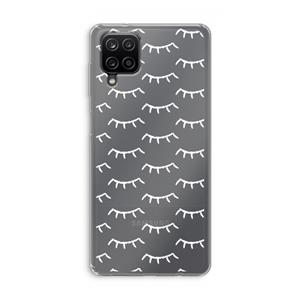 CaseCompany Wimpers: Samsung Galaxy A12 Transparant Hoesje