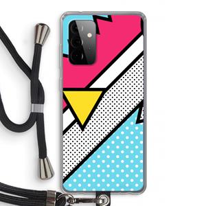 CaseCompany Pop Art #3: Samsung Galaxy A72 5G Transparant Hoesje met koord