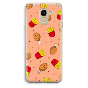 CaseCompany Chicken 'n Fries: Samsung Galaxy J6 (2018) Transparant Hoesje