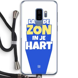 CaseCompany Laat de zon in je hart: Samsung Galaxy S9 Plus Transparant Hoesje met koord