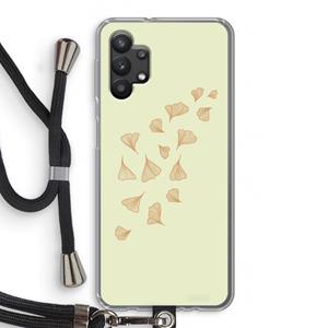 CaseCompany Falling Leaves: Samsung Galaxy A32 5G Transparant Hoesje met koord