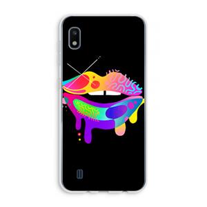 CaseCompany Lip Palette: Samsung Galaxy A10 Transparant Hoesje