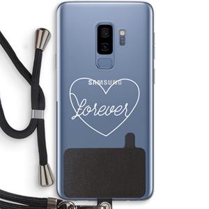 CaseCompany Forever heart pastel: Samsung Galaxy S9 Plus Transparant Hoesje met koord