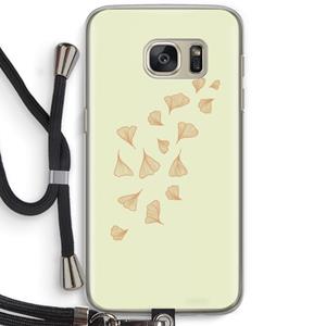 CaseCompany Falling Leaves: Samsung Galaxy S7 Transparant Hoesje met koord